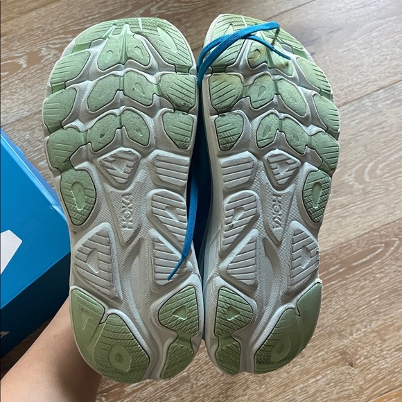 Hoka M Clifton 10 Men’s 9 skyward blue running sneakers shoes preowned - Picture 6 of 12